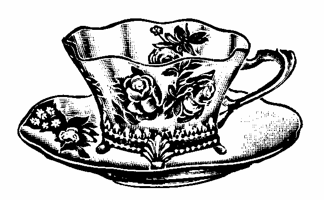 victorian teacup drawing